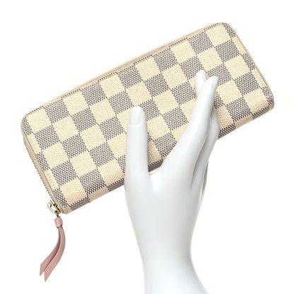 Louis Vuitton Damier Azur Clemence Wallet Rose Ballerine 2 of 11