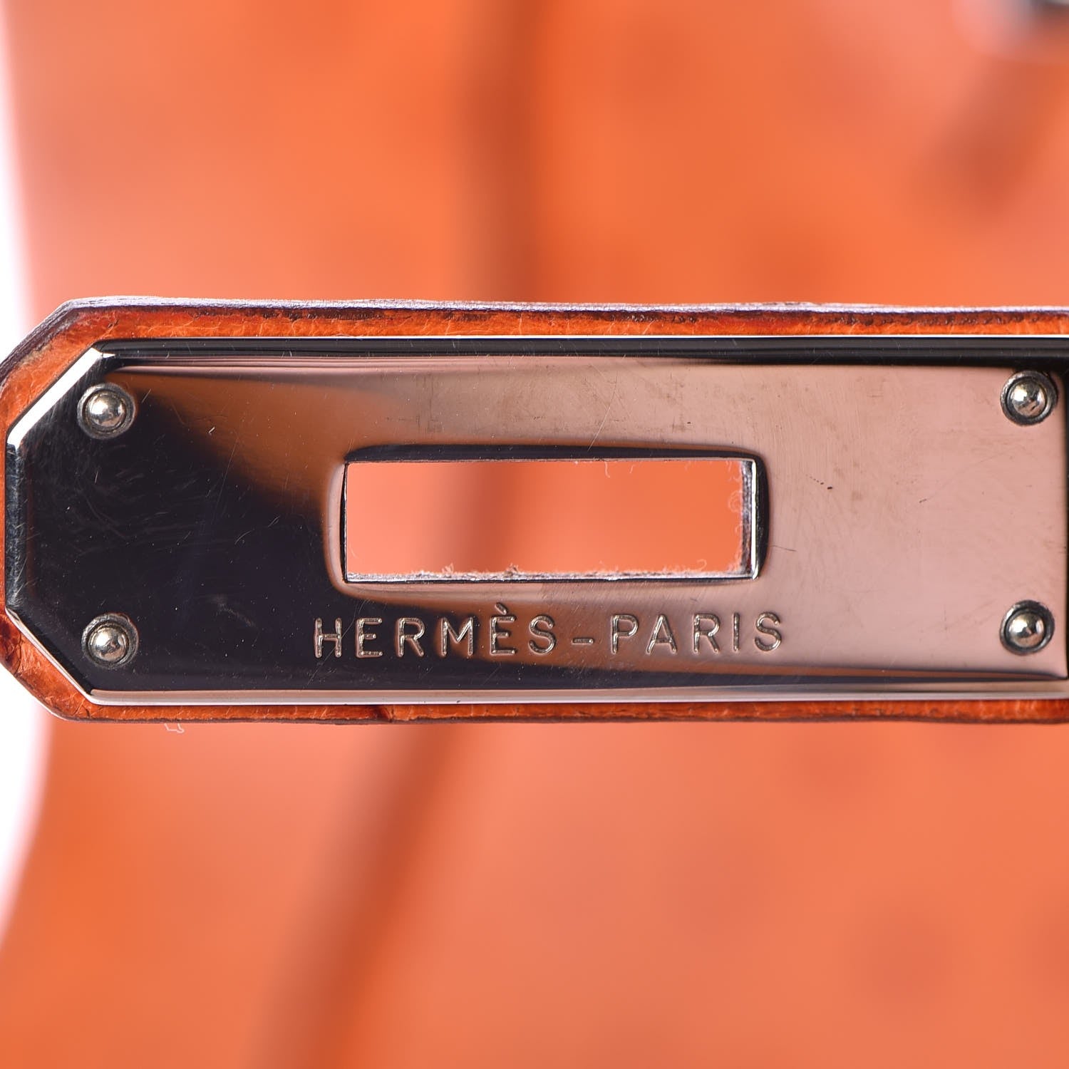 Hermes Ostrich Birkin 35 Orange 16 of 33