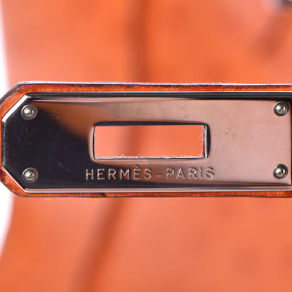 Hermes Ostrich Birkin 35 Orange 16 of 33