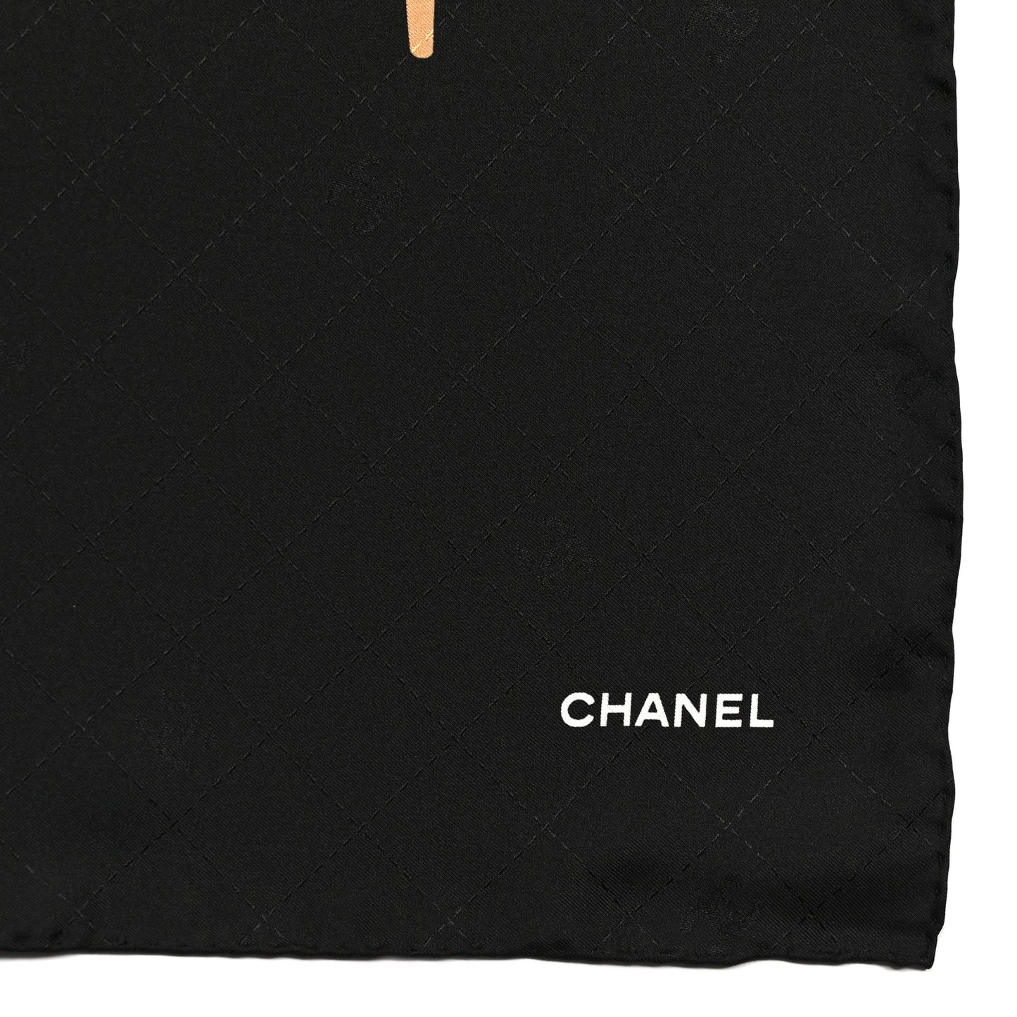 Silk Apartment Square Scarf Black Multicolor