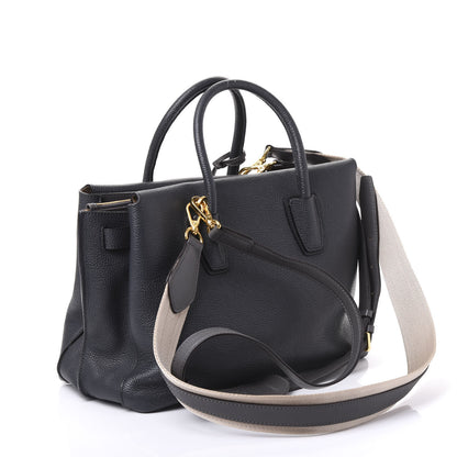 MCM Grained Calfskin Medium Milla Tote Phantom Grey 2 of 10