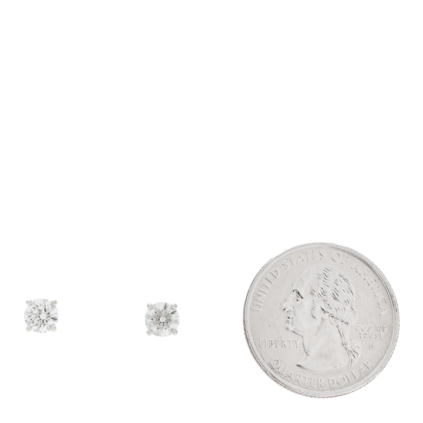 Platinum Diamond 1.12ctw Round Solitaire Earrings