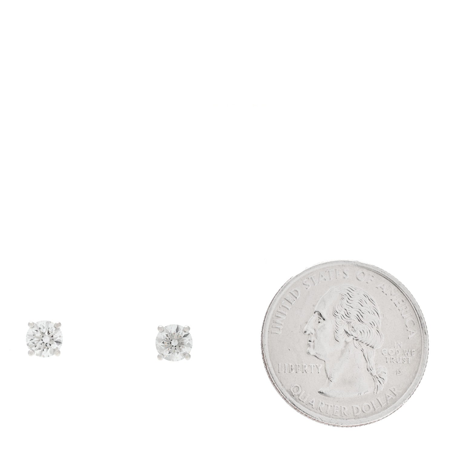 Tiffany Platinum Diamond 1.12ctw Round Solitaire Earrings 2 of 4