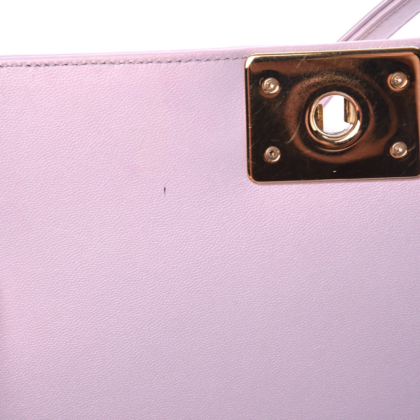 Patent Calfskin Quilted Medium Boy Flap Light Purple