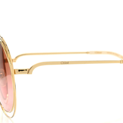Chloe Oversized Round Carlina Oversized Round Sunglasses CE114SD Gold Pink 5 of 7