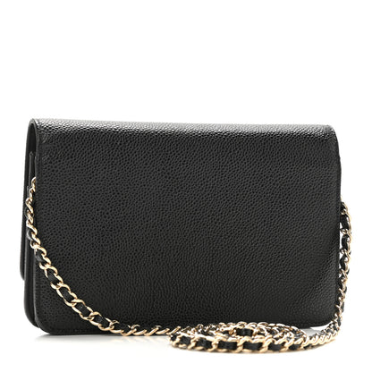 Chanel Caviar Timeless CC Wallet On Chain WOC Black 3 of 11