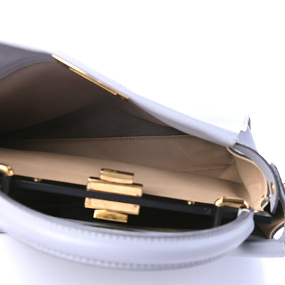 Fendi Vitello Seta Shiny Nappa Medium Peekaboo Iconic Satchel Ardesia Amido 4 of 4