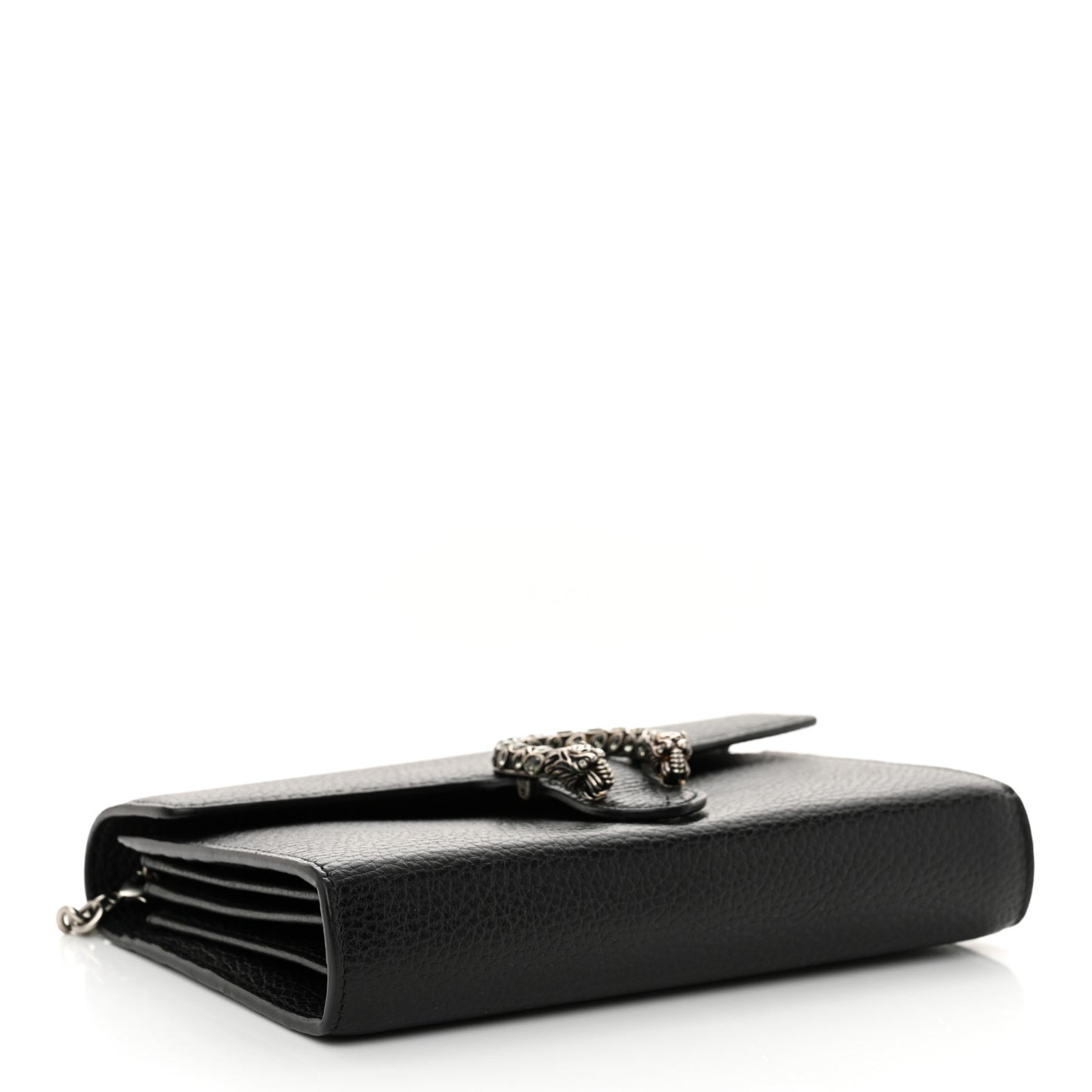 Calfskin Mini Dionysus Chain Wallet Black