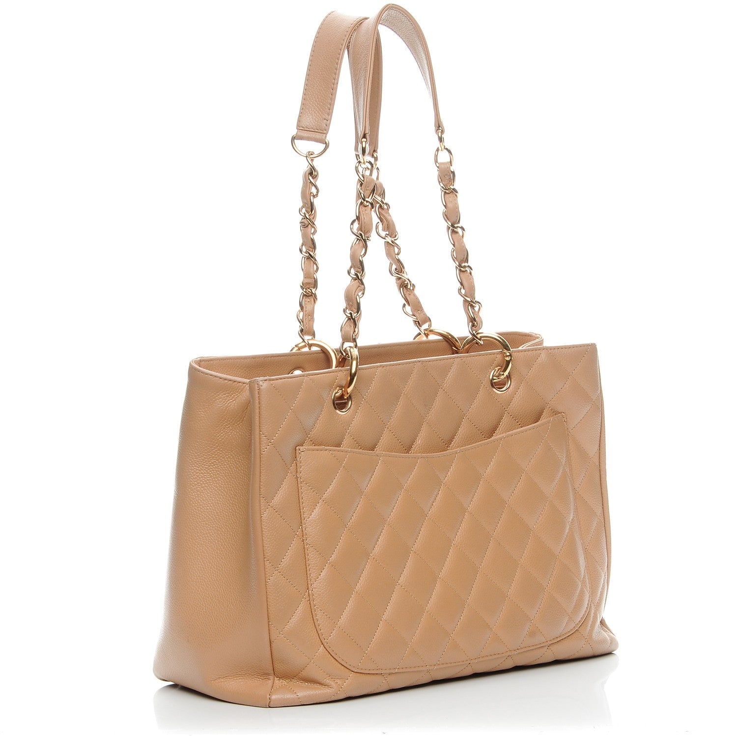 Chanel Caviar Quilted Grand Shopping Tote GST Beige 3 of 16