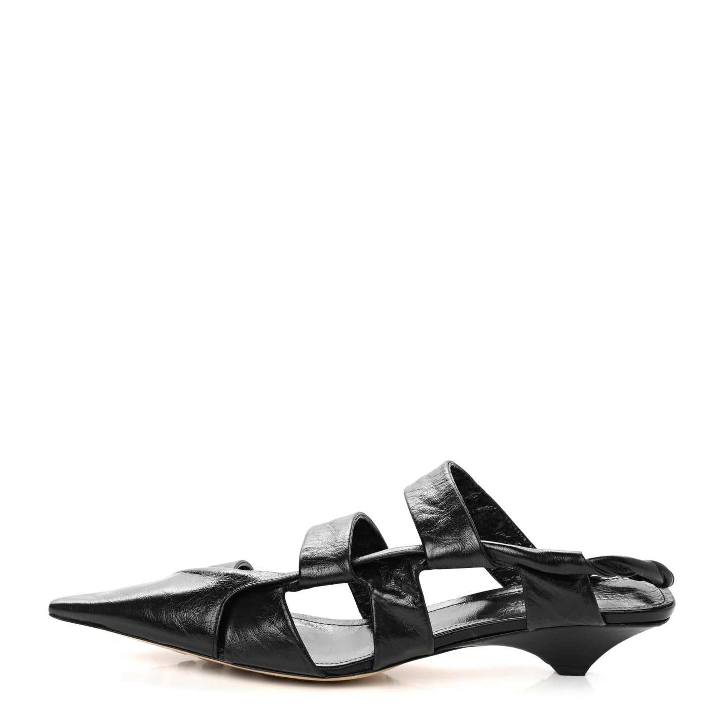 Shiny Light Nappa The Point Pumps 38.5 Black