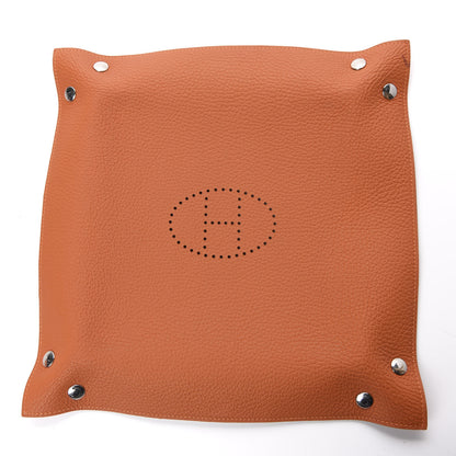 Hermes Taurillon Clemence Mises et Relances Change Tray Potiron 6 of 9