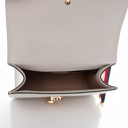 Gucci Calfskin Mini Sylvie Chain Shoulder Bag White 5 of 9