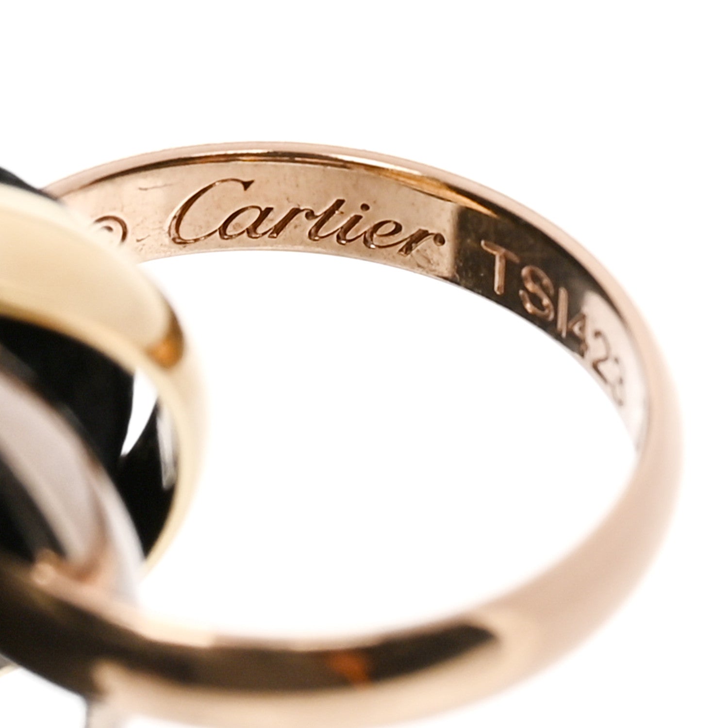 Cartier 18K Pink Yellow White Gold Trinity Adjustable Cord Bracelet Black 3 of 4