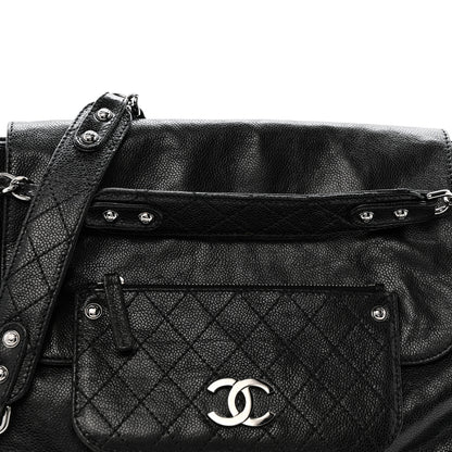 Chanel Glazed Caviar Pocket In The City Tote Black 9 of 16