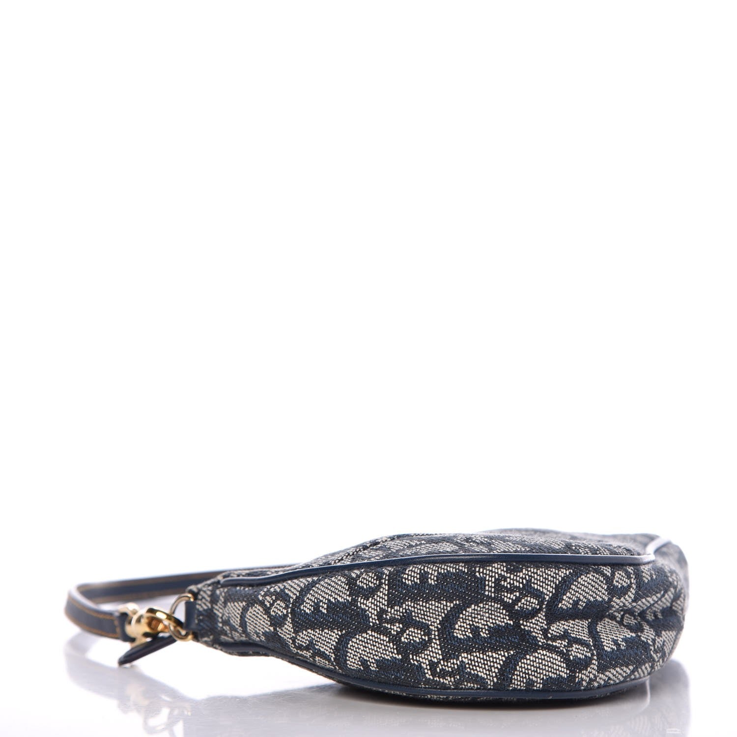 Christian Dior Monogram Mini Saddle Pochette Navy 4 of 8
