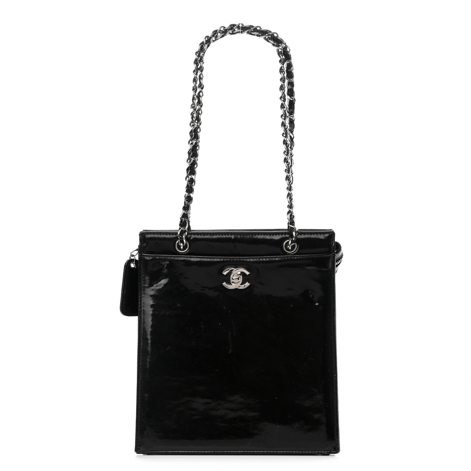 Chanel Patent CC Shoulder Bag Black 1 of 10