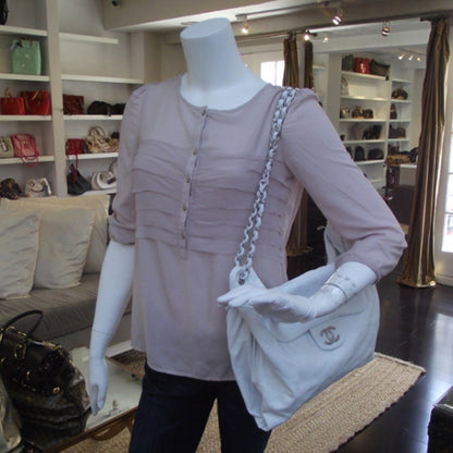 Chanel Leather Quilted Flap Hobo White 2 of 10