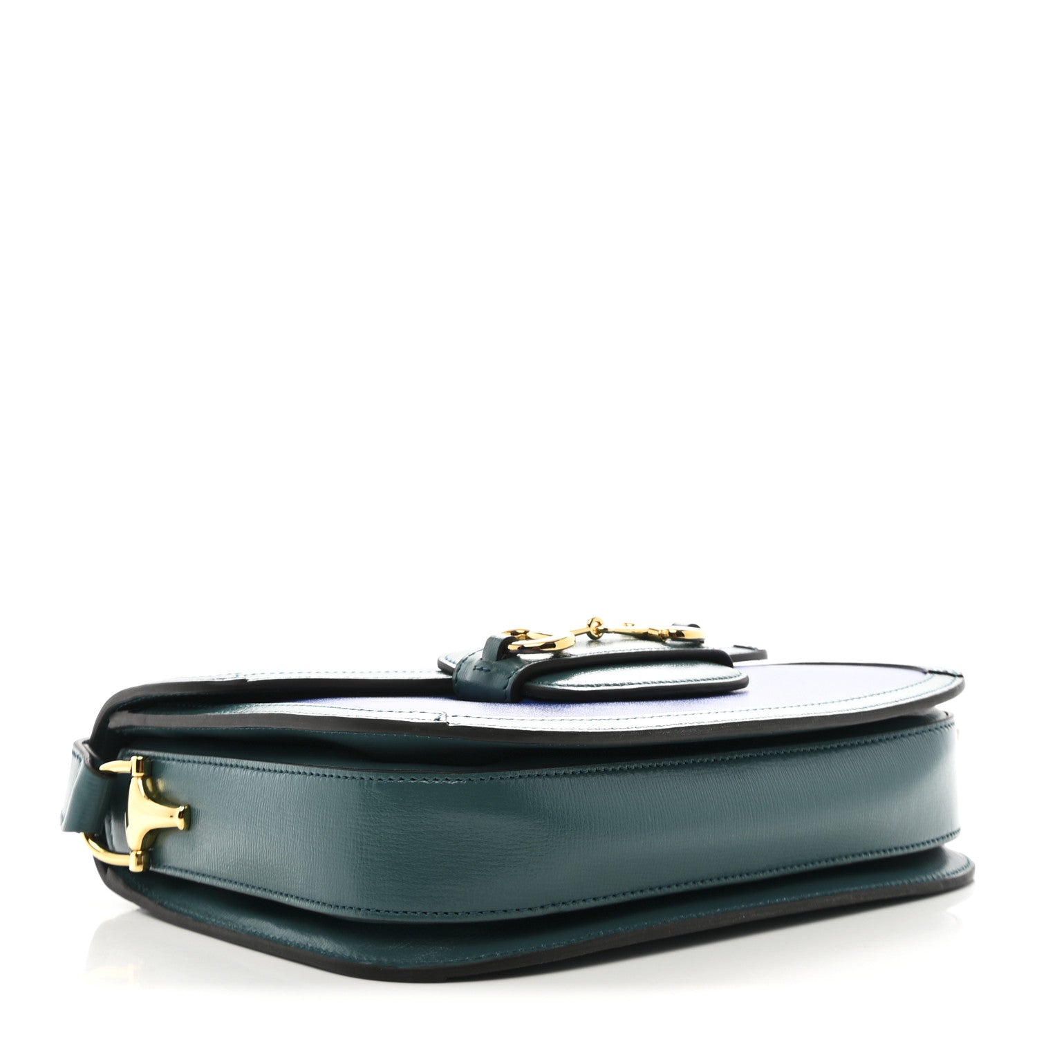 Gucci Azalea Calfskin Horsebit 1955 Shoulder Bag Imperial Blue Pavone 4 of 10