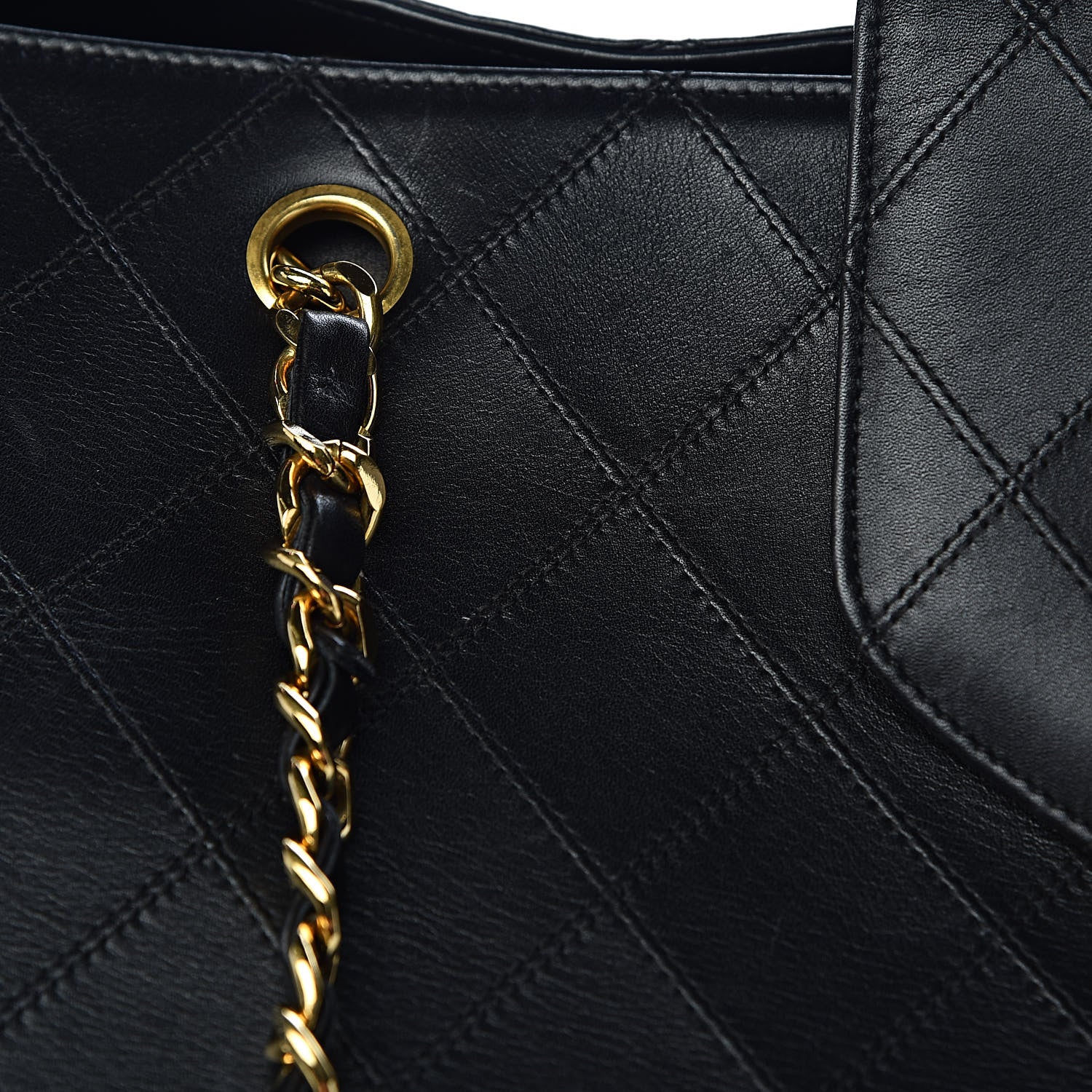 Chanel Calfskin Stitched XL Weekender Black 12 of 20