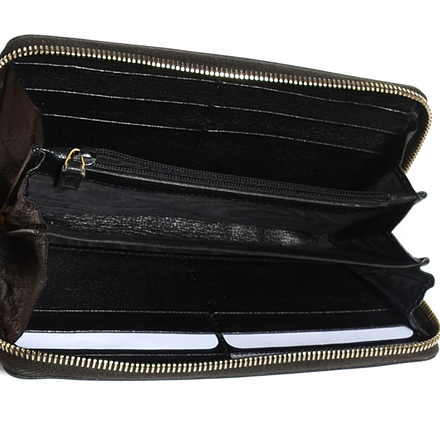 Saint Laurent Chevre Belle De Jour Zip Around Wallet Black 6 of 9