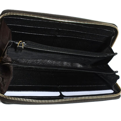 Saint Laurent Chevre Belle De Jour Zip Around Wallet Black 6 of 9