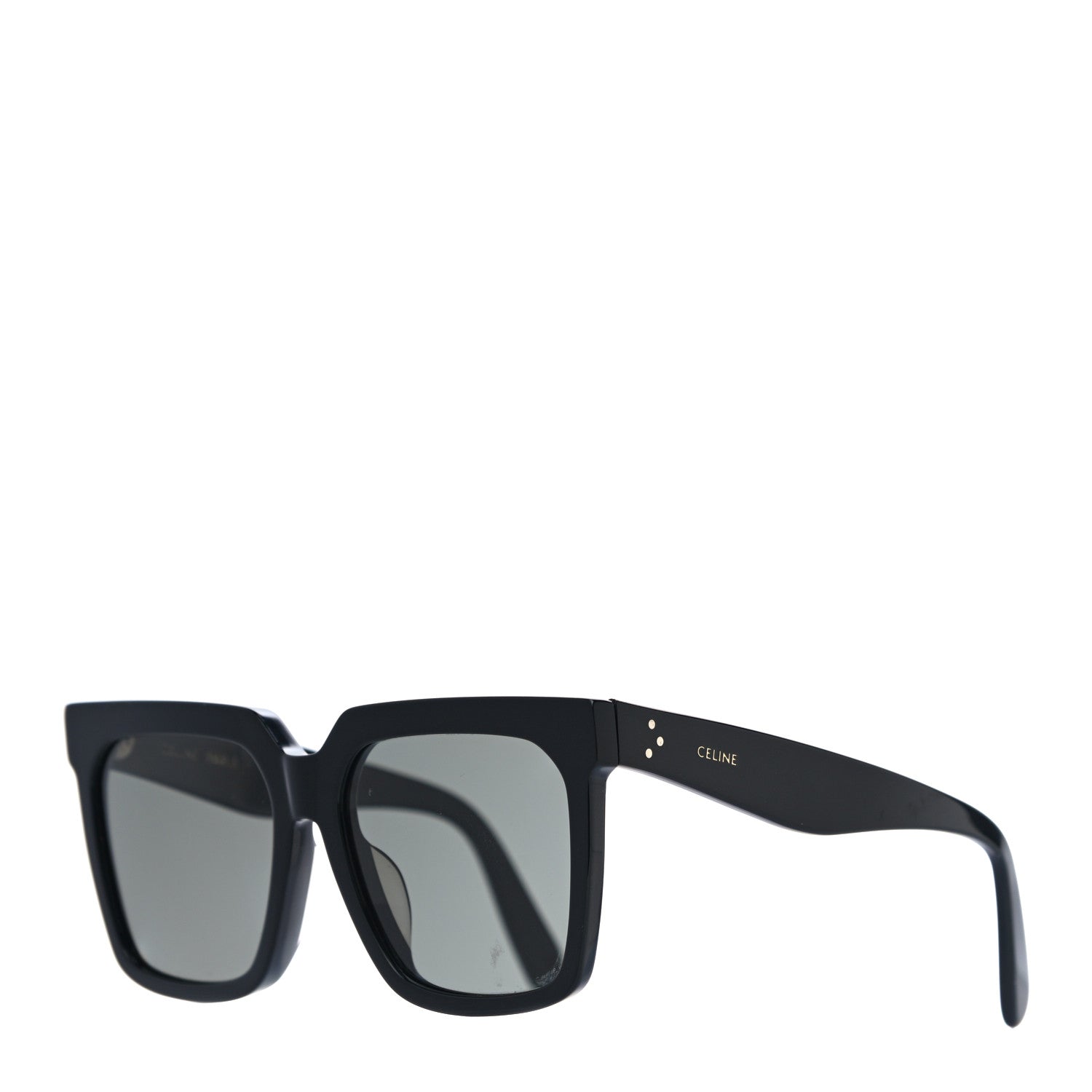 Celine Acetate Polarized Oversized Sunglasses CL4055FN Black 1 of 6