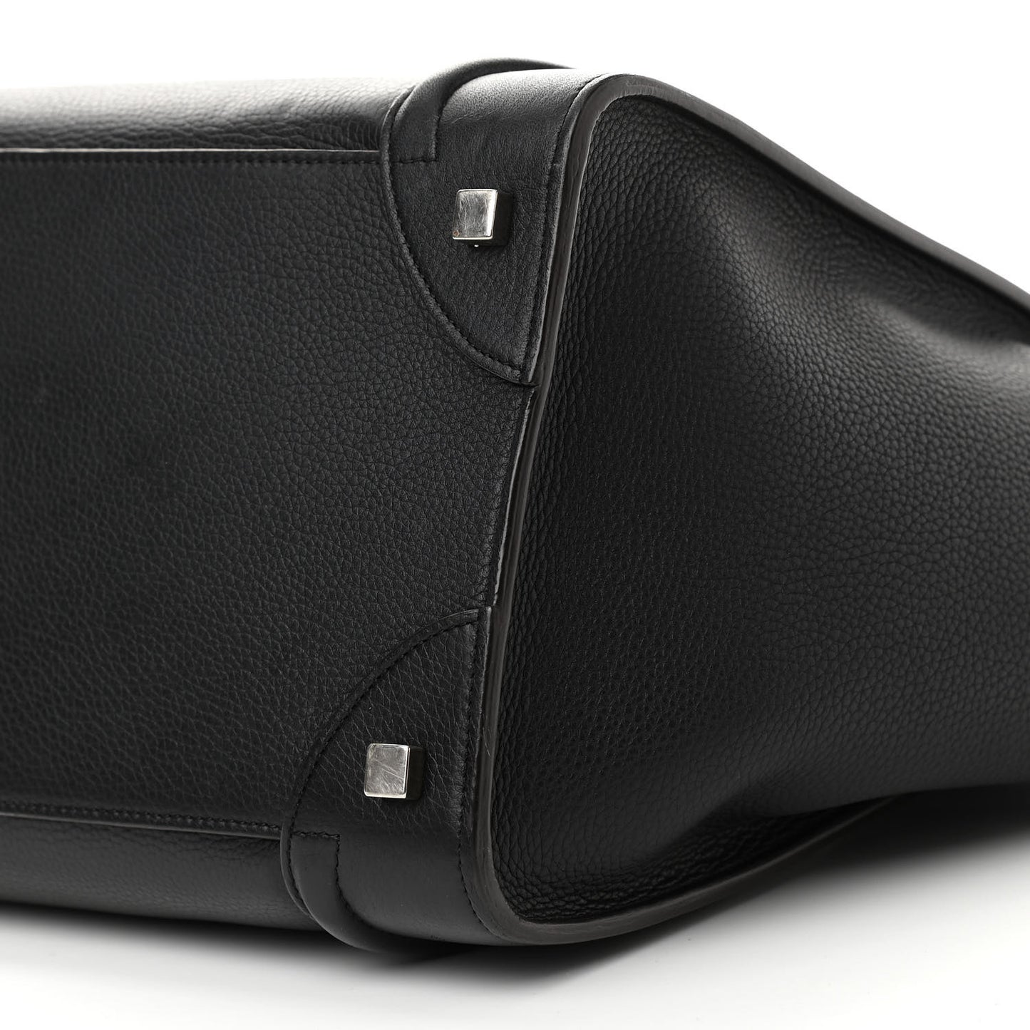 Drummed Calfskin Mini Luggage Black
