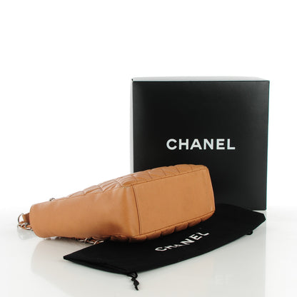Chanel Caviar Quilted Petit Shopping Tote PST Beige 4 of 7