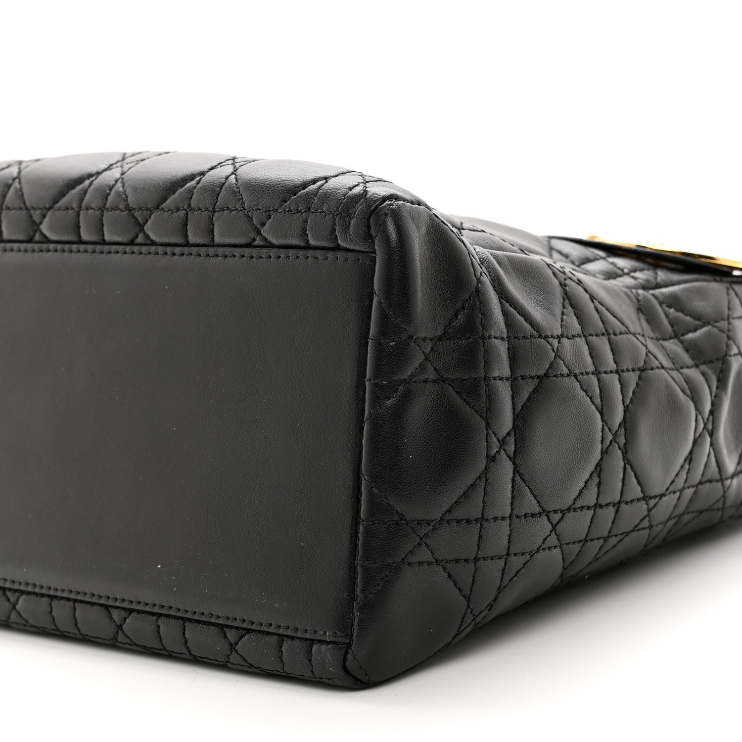 Christian Dior Lambskin Cannage Medium Lady Dior Black 9 of 11