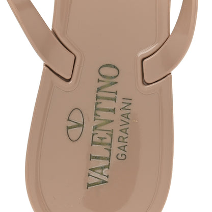 Valentino Garavani PVC Jelly Rockstud Bow Thong Sandals 40 Poudre 7 of 10