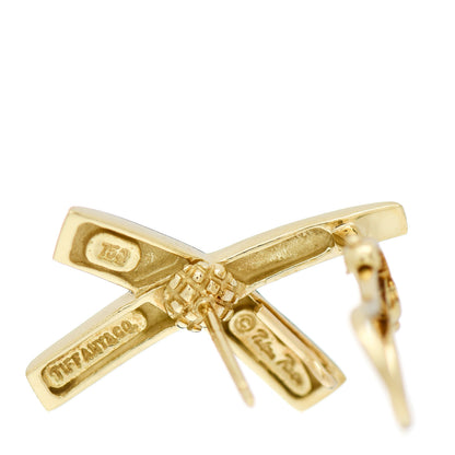 Tiffany 18K Yellow Gold Large Paloma's Graffiti X Earrings 4 of 4