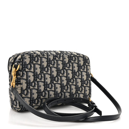 Christian Dior Oblique Double Saddle Pouch Navy Blue 3 of 11