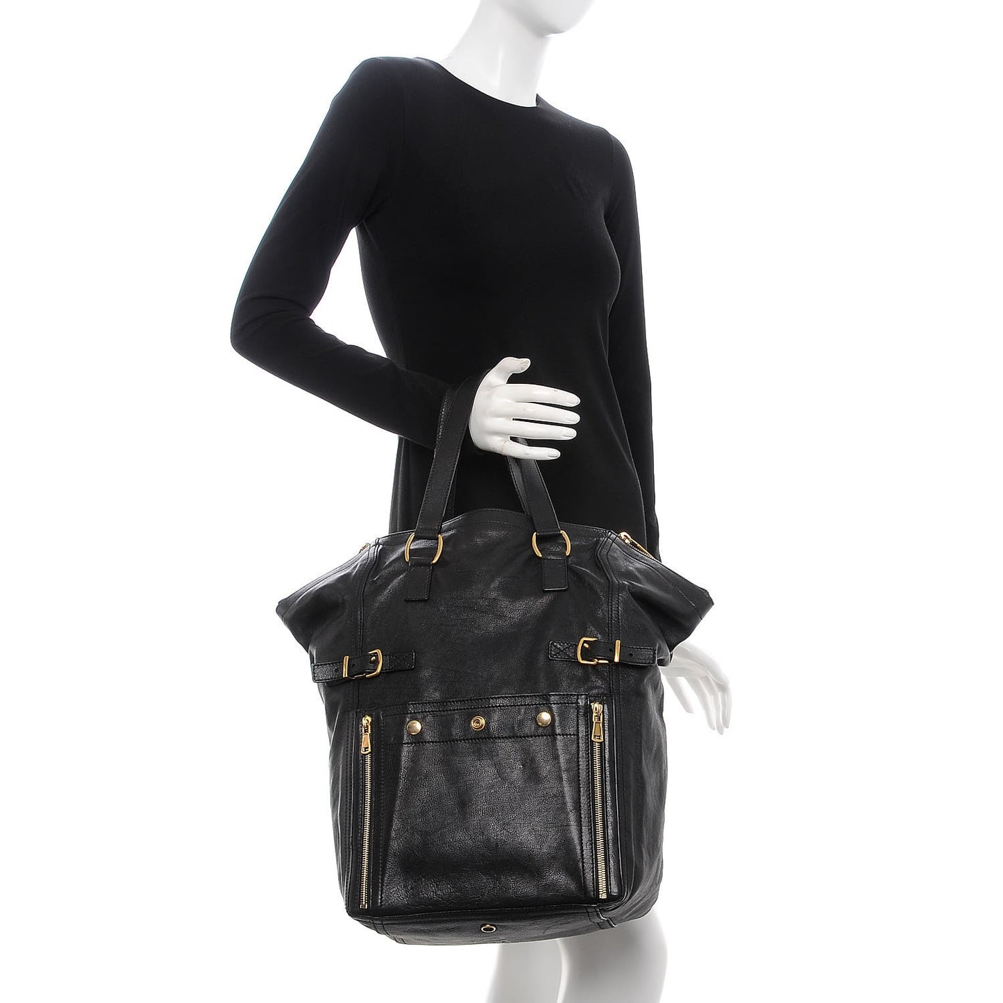 Calfskin XL Downtown Tote Black