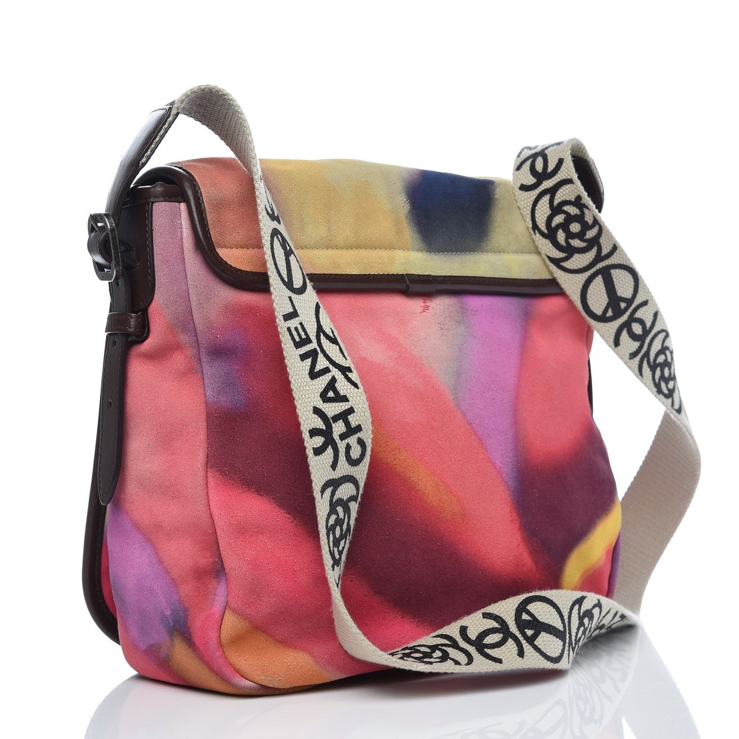 Printed Ultra Soft Lambskin Medium Flower Power Messenger