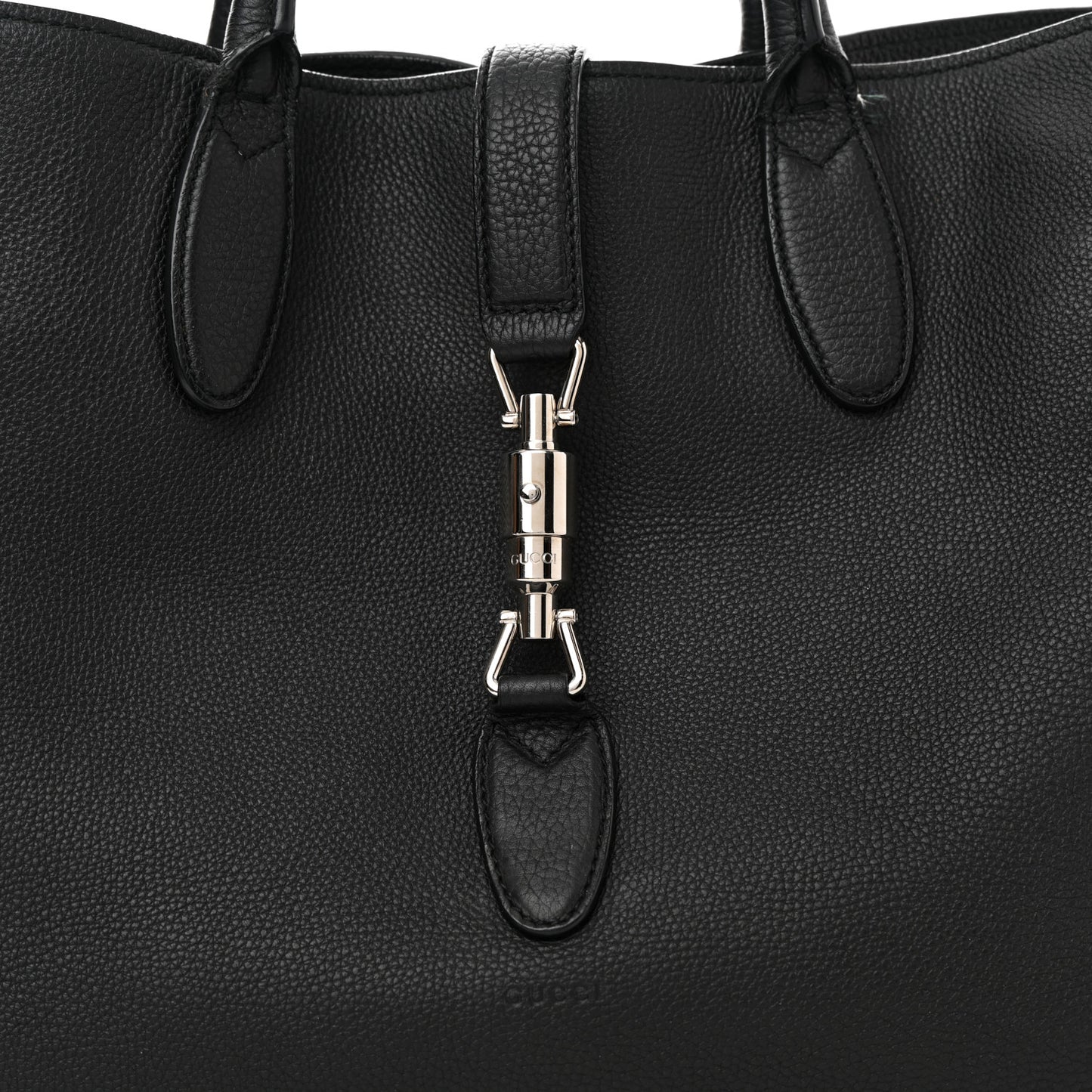 Soft Calfskin Medium Jackie Top Handle Bag Black