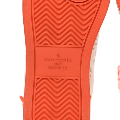 Louis Vuitton Calfskin Monogram Rivoli High Top Sneakers 10 Orange 7 of 9