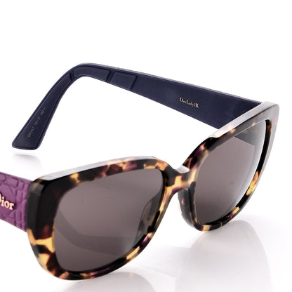 Christian Dior Lambskin Cannage Dior Lady 2R Sunglasses Havana Purple 5 of 6