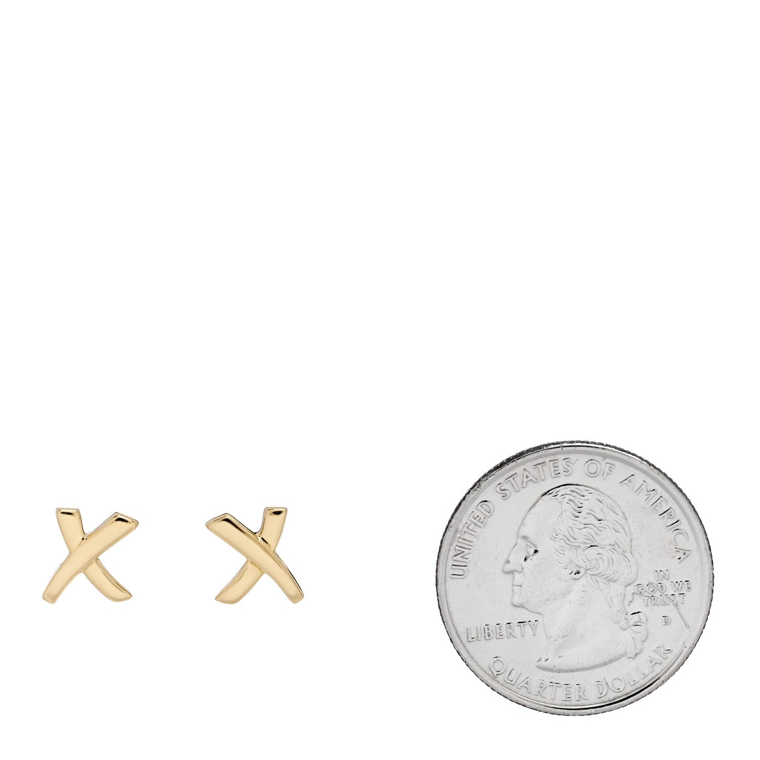Tiffany 18K Yellow Gold Mini Paloma's Graffiti X Earrings 2 of 5
