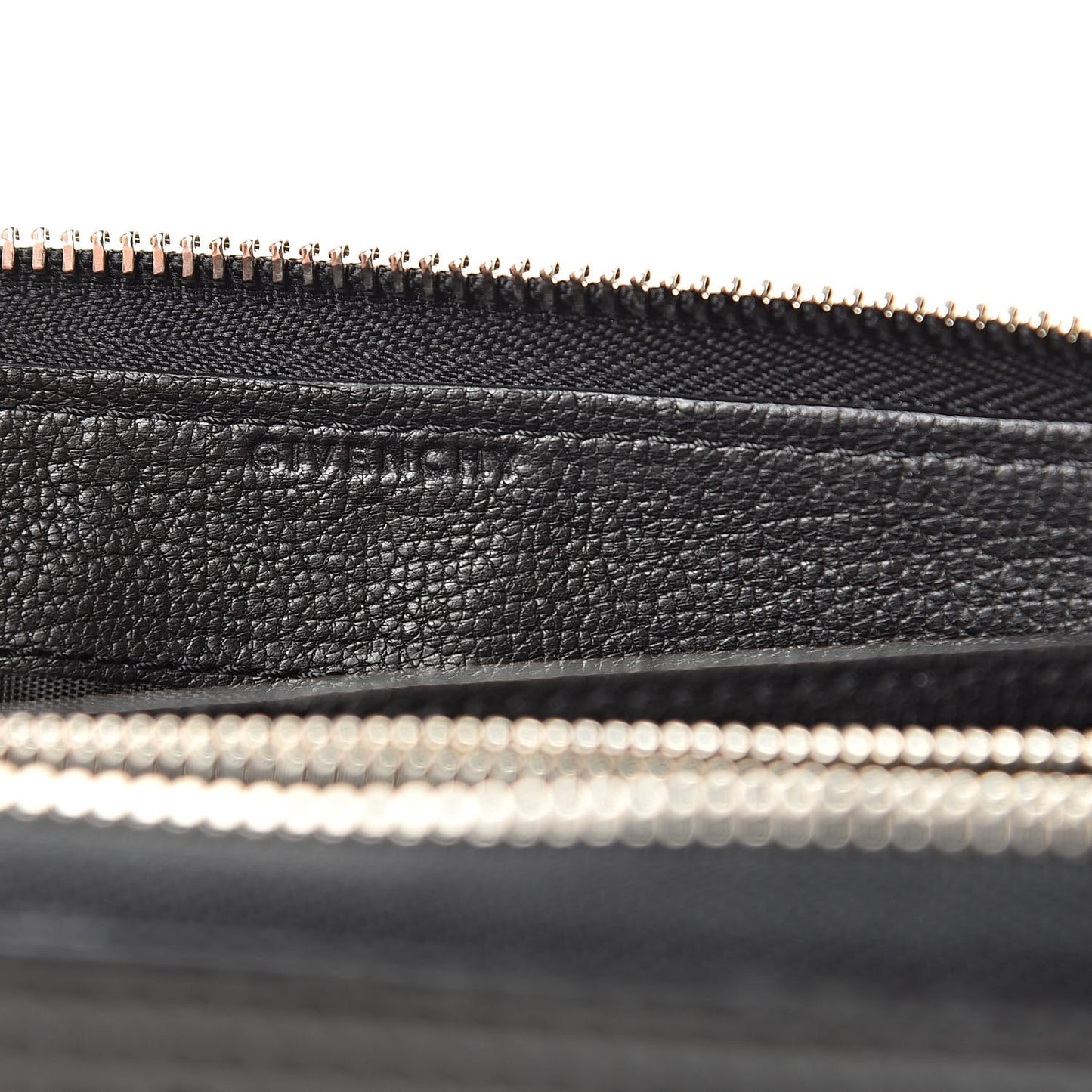 Sugar Goatskin Pandora Half Zip Long Wallet Black