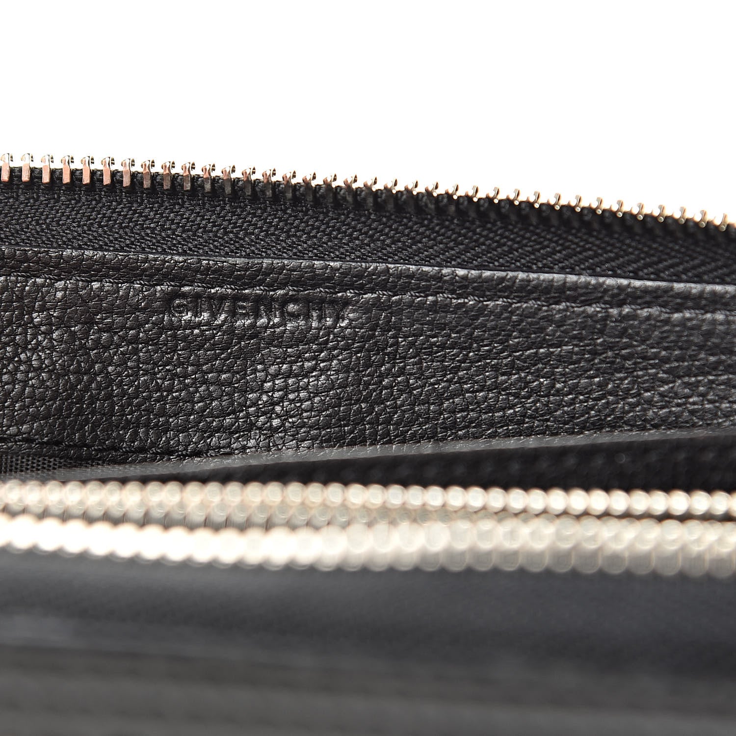 Givenchy Sugar Goatskin Pandora Half Zip Long Wallet Black 6 of 15