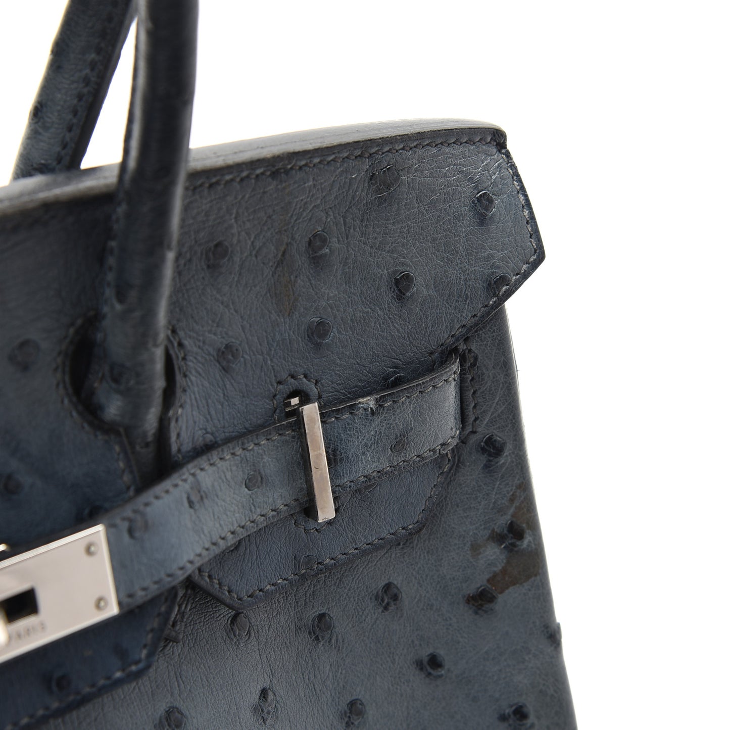 Ostrich Birkin 30 Bleu Roi