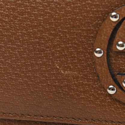 Gucci Calfskin Studded Soho Continental Wallet Brown 7 of 7
