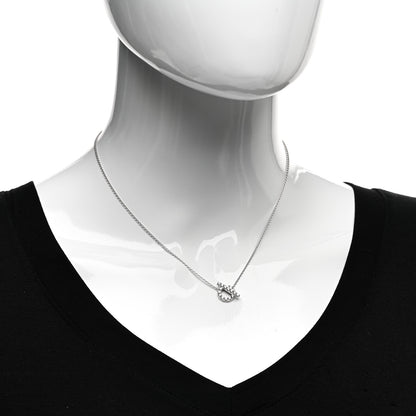 Hermes 18K White Gold Diamond Finesse Pendant Necklace 2 of 5