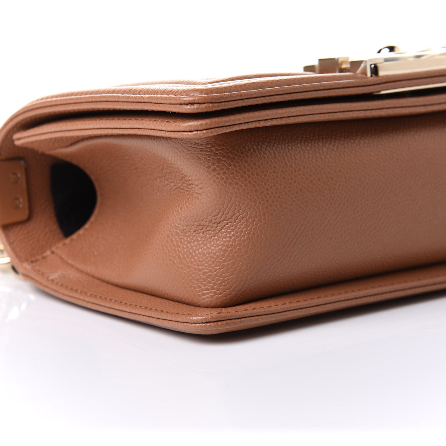 Caviar Quilted Small Boy Flap Brown
