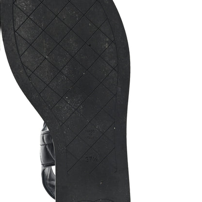 Chanel Lambskin Quilted CC Platform Sandals 37.5 Black 7 of 9
