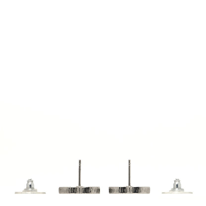 Chanel Crystal Timeless CC Earrings Silver 3 of 4