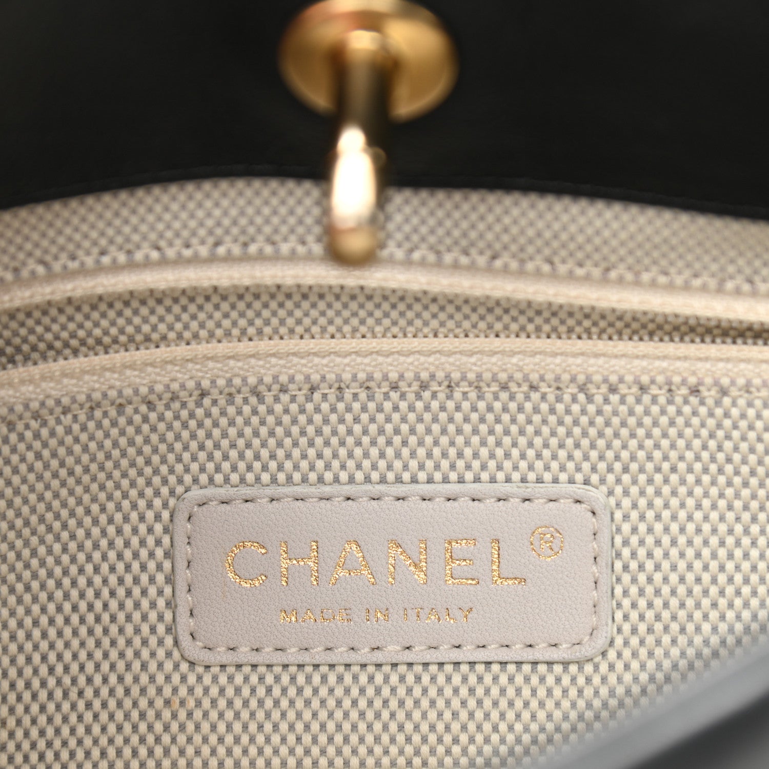 Chanel Calfskin Stitched Small Retro Chain Tote Black 6 of 9