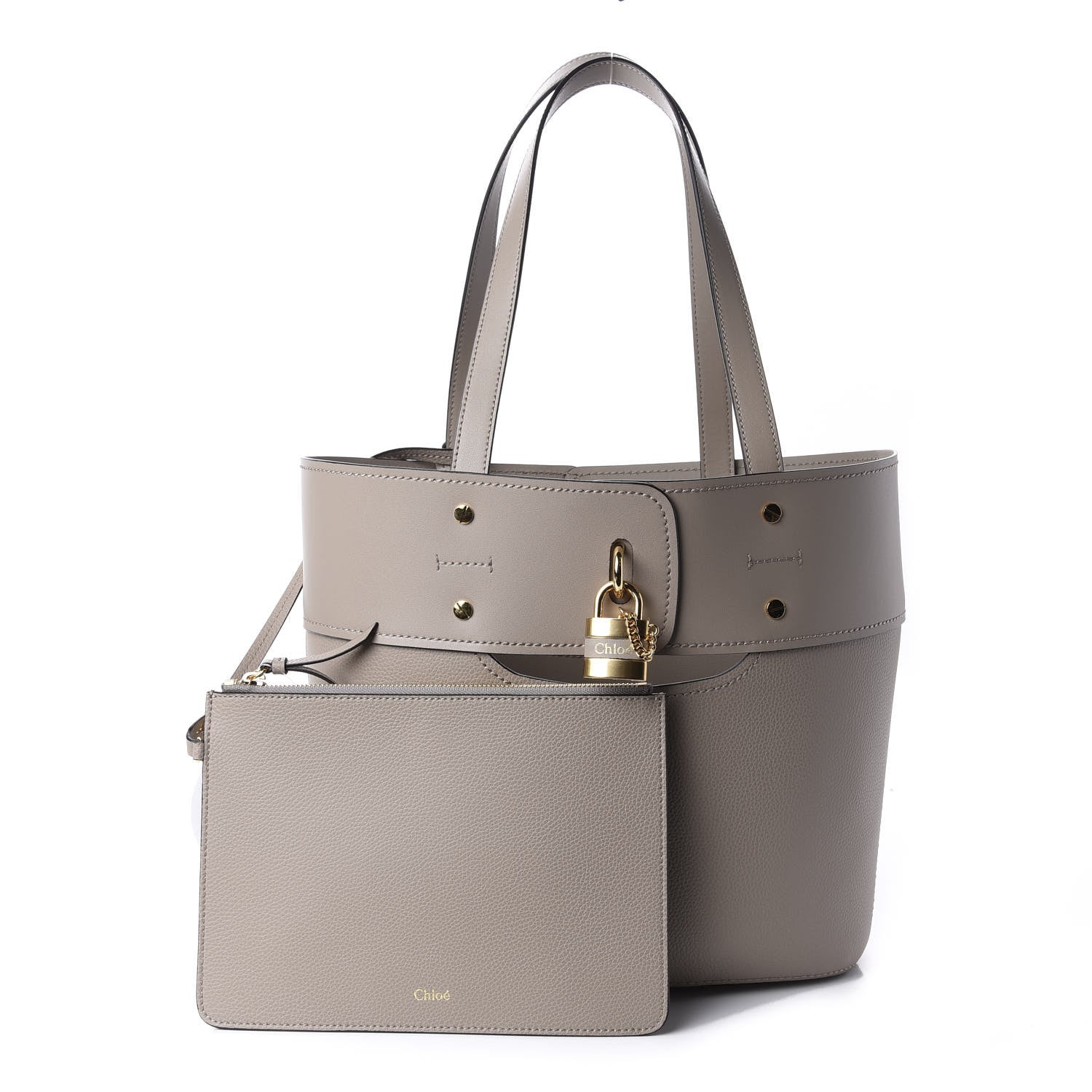 Chloe Smooth Grained Calfskin Small Aby Tote Motty Grey 1 of 9
