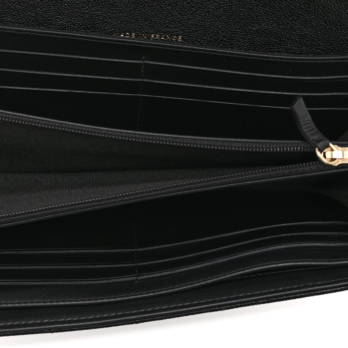Chanel Caviar Quilted Large Boy Gusset Flap Wallet Black 5 of 11