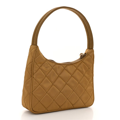 Prada Tessuto Nylon Stitched Shoulder Bag Tobacco 3 of 11